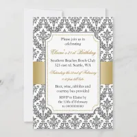 Elegant 21st Birthday party Invitation