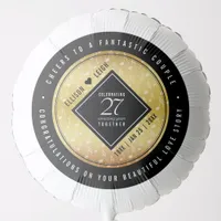 Elegant 27th Music Wedding Anniversary Celebration Balloon