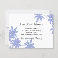 Periwinkle Blue Daisies New Address Announcement