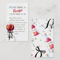 Sangria & Sass Recipe Request Bridal Shower Enclosure Card