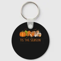 Tis The Season Football Pumpkin Spice Everything F Keychain