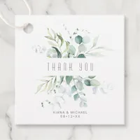 Dreamy Greenery Wedding V1Green/Blue ID817 Favor Tags