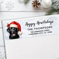 Festive Dog Labrador Cute Christmas Return Address Label