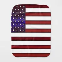 Modern Embossed American Flag Baby Burp Cloth