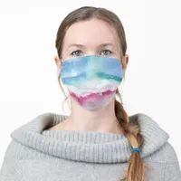 *~* Beach & Sand Styalized Art Watercolor Painting Adult Cloth Face Mask