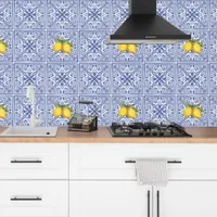 Dolce Vita Meditarrean Blue & Lemons Italian Tiles Wallpaper