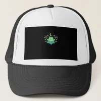 Cottagecore Goblincore Moon Flowers Forest Frog Mu Trucker Hat