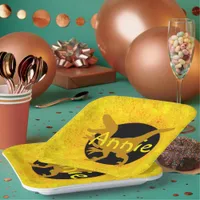 Personalized Yellow Dinosaur  Paper Plates