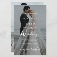 Budget Elegant Photo Overlay Wedding Invitation