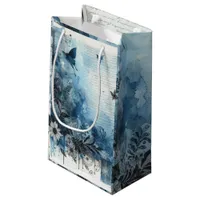 Blue Watercolor Ephemera Small Gift Bag