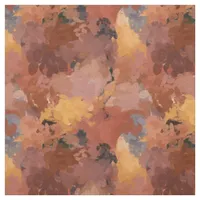 Modern Chic Abstract Terracotta Rust Brown Fabric