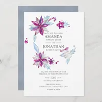 Merry and Bright Christmas Wedding Invitation