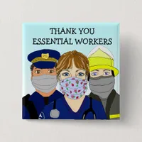 Thank you Essential Workers Button