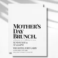 Ultra Modern Bold Minimalist Mother’s Day Brunch  Invitation