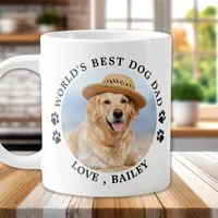 World's Best Dog Dad Personalized Pet Photo Giant Coffee Mug