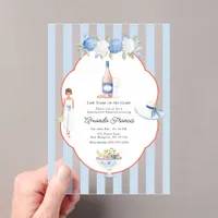 Last Toast on the Coast Coastal Chic Bachelorette Acrylic Invitations