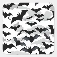 Flying Bats Square Sticker