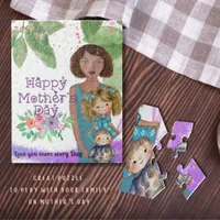 Whimsical Mother with kids | Mother's Day  Jigsaw Puzzle