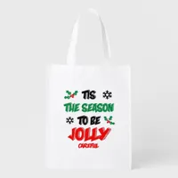 Tis The Season To Be Careful Grocery Bag
