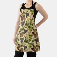 Vineyard Grape Vines Wine Lover Pattern Apron