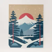 Winter Landscape & Sunrise Jigsaw Puzzle