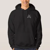 Personalized Name White Black Golf Hoodie
