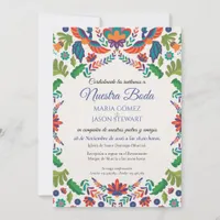 Colorful Botanical Aesthetic Boda Spanish Wedding Invitation
