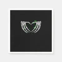 Skeleton Hand Heart Sign Costume Halloween Napkins