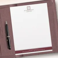 Modern Minimalist Red Border Business Logo Letterhead