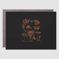 Botanical Art, Frog Fungi Goblincore Aesthetic Cot Car Magnet