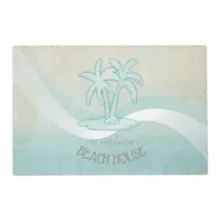 Beach House Palm Trees Aqua ID623 Placemat