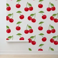 Cherry Aesthetic Cute Cherries Pattern Wallpaper