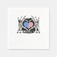 America Skeleton Hands Napkins
