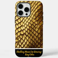 Captivating golden snake skins shimmering in light iPhone 16 pro max case