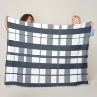 Trendy Modern plaid Fleece Blanket