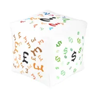 Ottoman (cube) - Jumbled Currency Symbols
