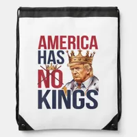 No Kings In America Funny America Has No King Poli Drawstring Bag