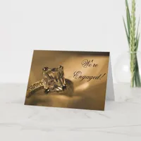 Princess Cut Diamond Ring Engagement Announcement