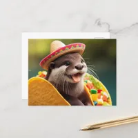 Otter With Tacos Adorable Postcard