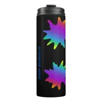 Splash of neon color thermal tumbler