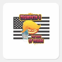 Halloween Funny Trumpkin Classic Square Sticker