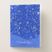 Glitter Pattern Blue  ID144 Pocket Folder