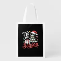 Tis The Season Funy Christmas  Grocery Bag