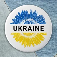 Ukraine Sunflower Support Solidarity Ukrainian  Button