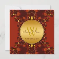 Red Earth Tribal Hearts Wedding Invitations