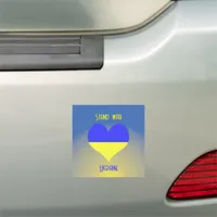 Stand with Ukraine anti-war protest Ukrainian flag Car Magnet