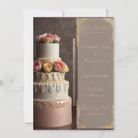 A Day to Remember Wedding Cake Wedding  Invitation