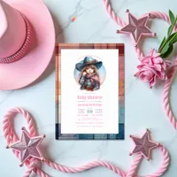 Little Cowgirl Western Baby Shower Invitation