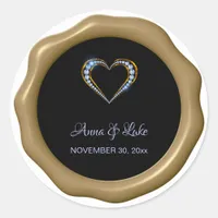 *~* Blue Diamond Heart Wax Seal Wedding