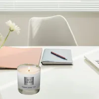Silver business logo elegant scented candle